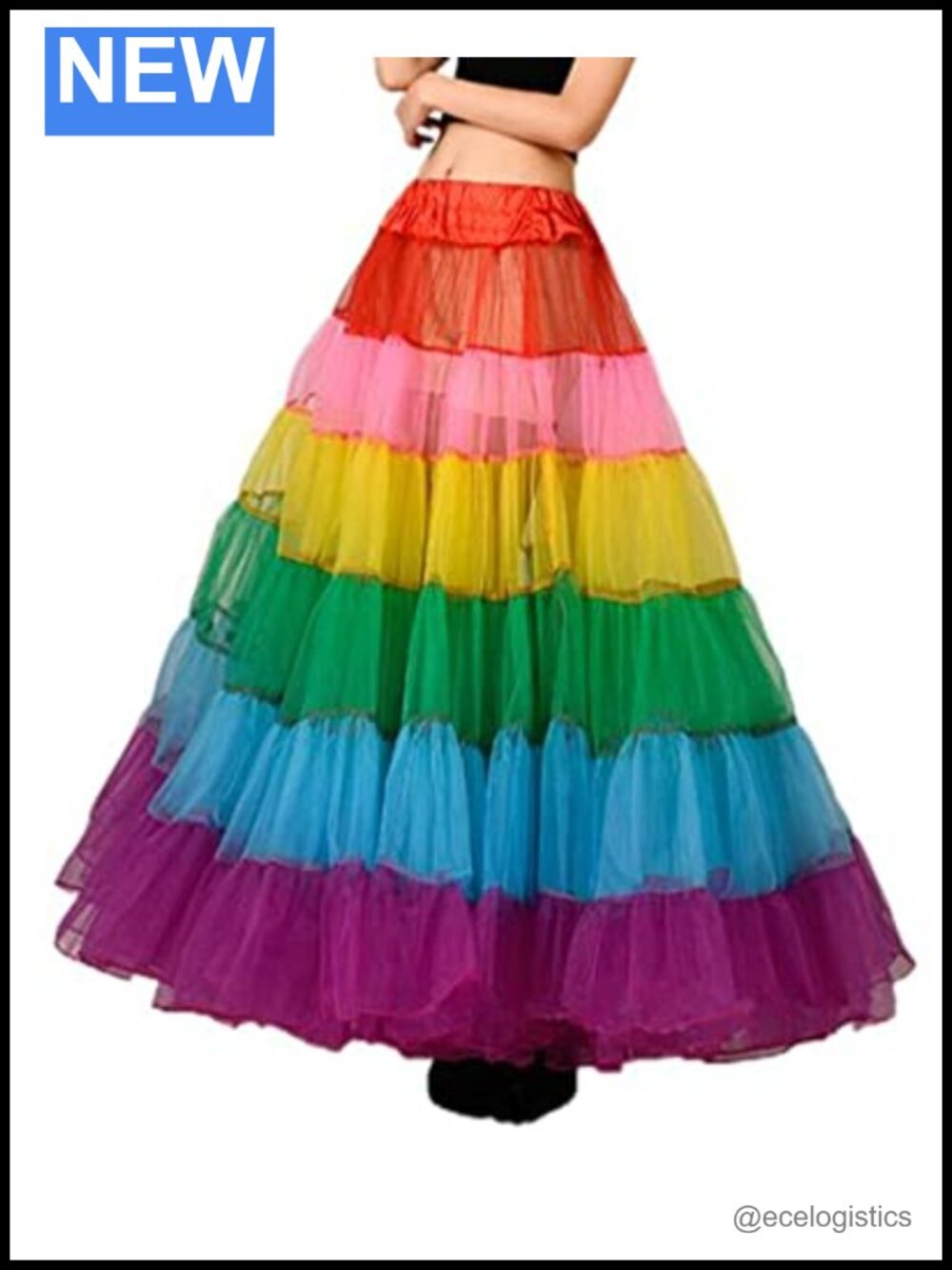 Full Petticoat Slip Tulle Underskirt Long Ballet Tutu Skirt Dance